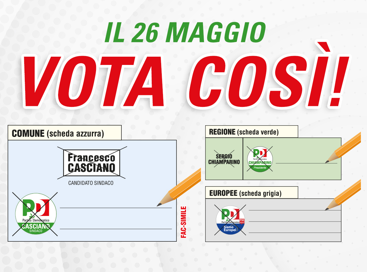 Il 26 Maggio vota PD Collegno!